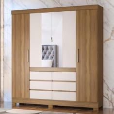 Guarda Roupa 4 Portas Reus Amendola/Off White - Mais de Casa