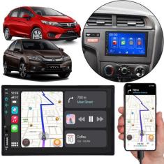 Kit Multimídia Mp5 City 2015-2021 Tela 7 Pol Touch Carplay + Câmera de