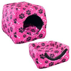 Cama Pet para Cachorros e Gatos Iglu 2 em 1 Caminha Toca Pet   Pratikz