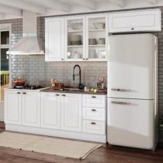 Cozinha Compacta 4 Peças com Aéreo para Geladeira Emily - Espresso Móv