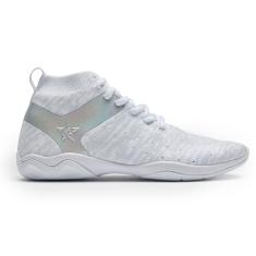 Rebel Athletic Tênis feminino de torcida de cano médio, Branco, 43