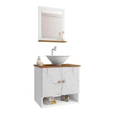 Gabinete Banheiro Deli Cuba Lume Bco Torneira Val Click Inox