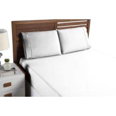 Lençol Casal 600 Fios 3 Peças Algodão Egípcio Elegância e Conforto - A