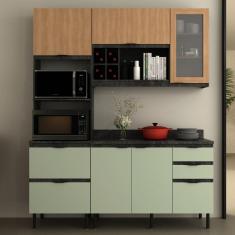Cozinha Modulada 3 Peças com Tampo Begônia Tecno Mobili