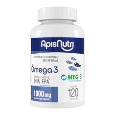 Kit 2 Ômega 3 Óleo de peixe 1000mg Apisnutri 120 cápsulas