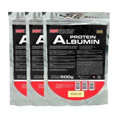 Kit 3X Albumin Protein 500G ( Refil) - Bodybuilders