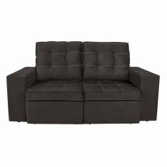 Sofá 3 Lugares Monet Retrátil E Reclinável 191Cm Luizzi Marrom