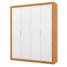 Guarda Roupa Infantil Tutto New 4 Portas Freijó Branco Soft - Matic - 