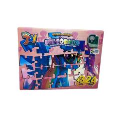 Brinquedo Quebra Cabeça Em Mdf 24 Peças Unicónio +3 Anos