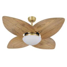 Ventilador de Teto Volare Dourado Dunamis Rádica Freijó 110V