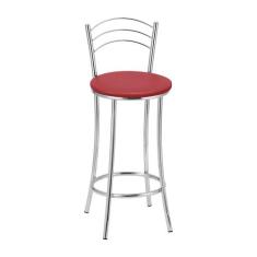 Kit 2 Banquetas Cromadas BC26B de Metal e Assento Espuma D15 Treparoni