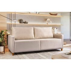 Sofá em Veludo 3 Lugares Angela Yescasa Marfim