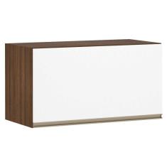 Armário Cozinha 70 Cm 1 Porta Dourado Com Branco Polar