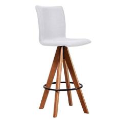 banqueta trevizzo linho off white e castanho