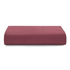 Lençol com Elástico Casal Malha Fio Penteado 100% Algodão - Vermelho - Altenburg 