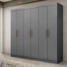 Guarda Roupa Casal Paris 6 Portas 2 Gavetas Paris Espresso Móveis