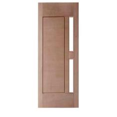 Porta de Entrada Maciça 1 Almofada para Vidro - Madeira, 2,10 m (altur