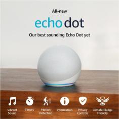 Echo Dot 5 Geraçao Smart Speaker com Alexa - Amazon Glacier White (Bra