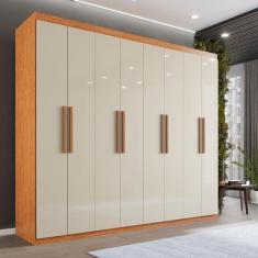 Guarda-roupa Casal 8 Portas 4 Gavetas Montreal Frente 100% MDF - IMOP 