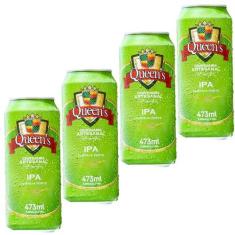Cerveja Queens IPA Lata 473 ml - KIT Promocional, 4 unidades