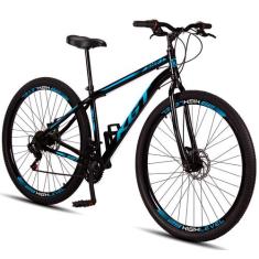 Bicicleta Aro 29 Aço Carbono KGT Shift Freios A Disco 21 Marchas, Pret