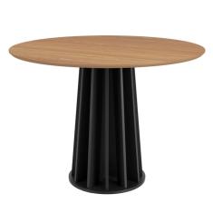 Mesa de Jantar Redonda Brianna Freijó e Preta