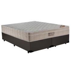 Cama Box Queen Bipartido Sintético + Colchão Ortobom Airtech Molas Ensacadas 65x158x198