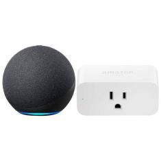 Alexa Amazon Smart Plug + Echo Dot  4 Geração  Preto