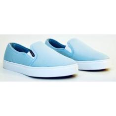 Tênis Slip on Iate Tecido Calce Facil  Macio  Confort-Unissex