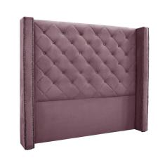 Cabeceira Cama Box King 195cm E Recamier Vicenza Veludo Uva S04 - D`rossi