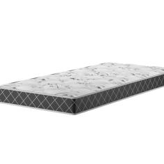 Colchão Espuma Solteiro D23 17cm 1,88m 88cm Double Face Mobi Xadrez Preto