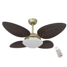 Ventilador Premium Tabaco 220V e Controle Remoto - Mais de Casa, 220V