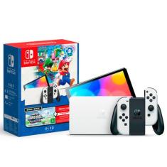 Console Nintendo Switch Oled 64GB Edição Super Mario Bros Wonder + 12 