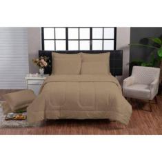 Kit Edredom 200 Fios Affeto 100% Algodão 6 Peças Dupla Face Casal Quee