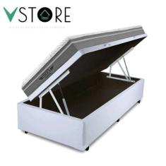 Cama Box Baú Solteiro Bravus + Colchão Ibiza D33 Mola Superlastic 88x1