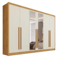 Guarda Roupa Valência 6 Portas 6 Gavetas Espelhado MDF - MadeMarcs - M