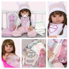 Boneca Reborn Realista Princesa Sonho de Amor com Enxoval - Cegonha Re