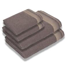 Jogo De Toalhas Luxury Soft Beka 360 G m² 2 Banho + 2 Rosto Luxo Cinza