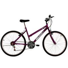 Bicicleta Aro 24 Feminina Menina 18 Marchas Roxa - Dalannio Bike