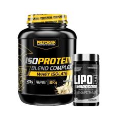 Kit Termogênico Lipo 6 Black - Nutrex + Whey Protein Iso Protein Blend Complex 2kg - Pretorian-Unissex