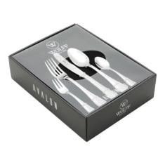 Faqueiro 30 peças de aço inox Prateado com Gift Box Avalon Wolff - 714