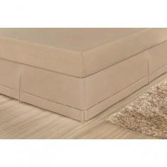 Saia Para Cama Box King Juliana - Cáqui - Design Resistente - BIA ENXO