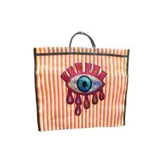 Bolsa Sacola Multiuso Reutilizável Lantejoula - Olho Rosa