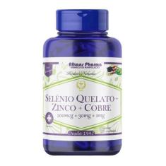 Selênio + Zinco + Cobre Quelatos 120 Cápsulas - Alkans