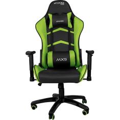Cadeira Gamer MX5 Giratoria Preto/Verde - mymax