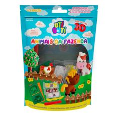 Massinha ANIMAIS DA FAZENDA com formas 3D UTIGUTI - Canson