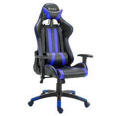 Cadeira Gamer Pro Reclinável Base Giratória Gallant Preto/Azul