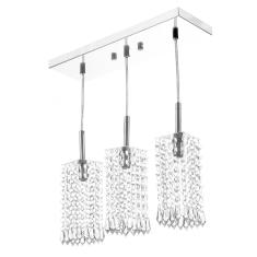 Lustre Para Sala Clearcrillic Triplo Cristal Acr lico