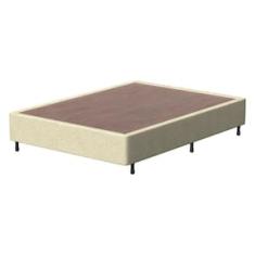 Base Box de Casal Probel Arezzo Revestido em Tecido Jacquard 30x188x138cm – Bege