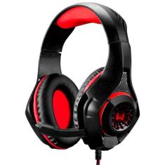 Headset Gamer Multilaser Warrior PH219 - com LED Vermelho - Conector 3